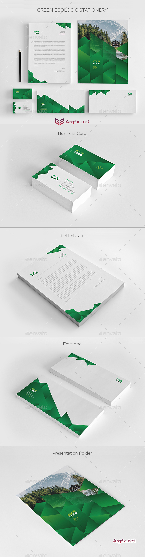  GraphicRiver - Green Ecologic Stationery 7476303