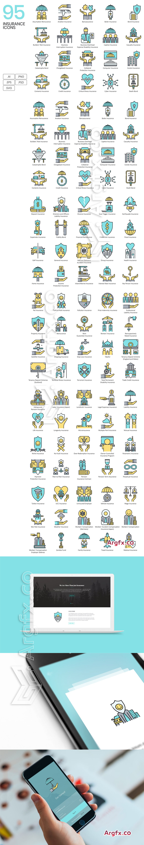 95 Insurance Icons