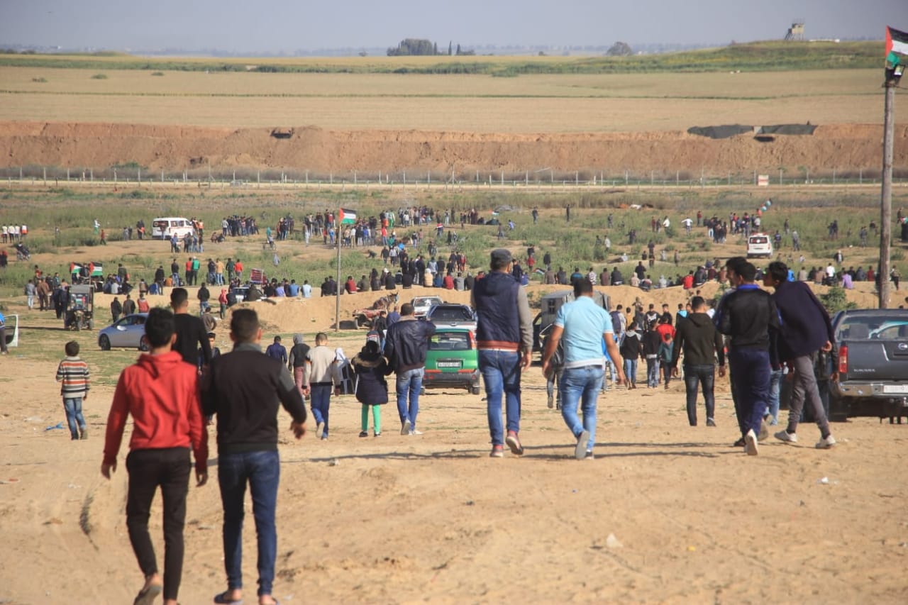تجمع المواطنين شرق قطاع غزة اليوم