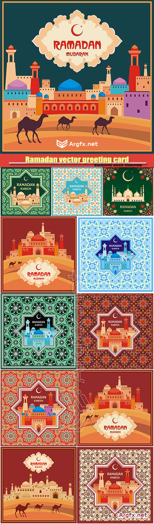 Ramadan vector greeting card