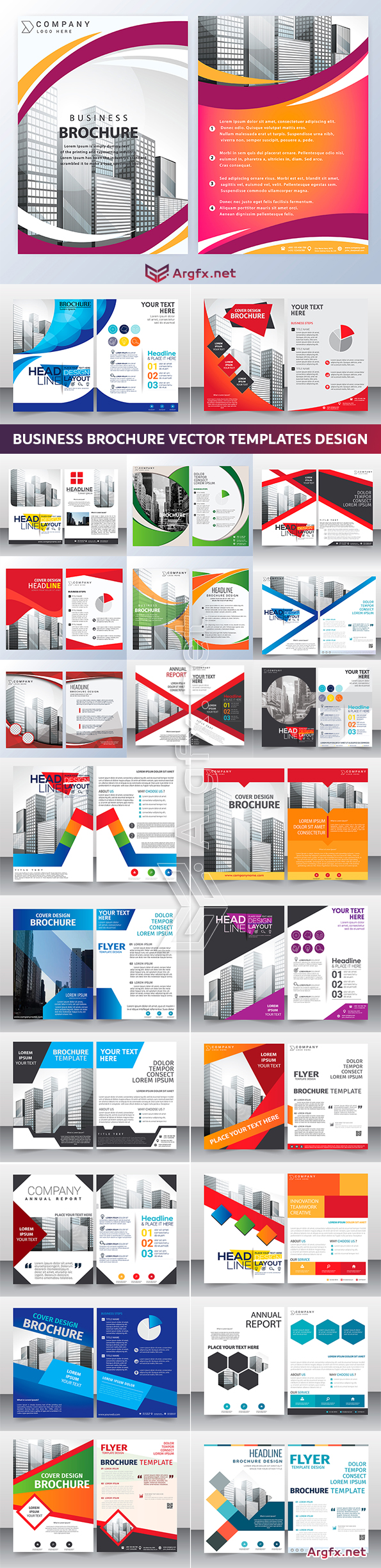 Business brochure vector templates design