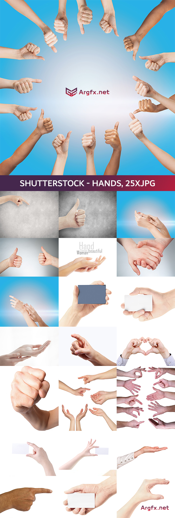 Shutterstock - Hands, 25xJpg