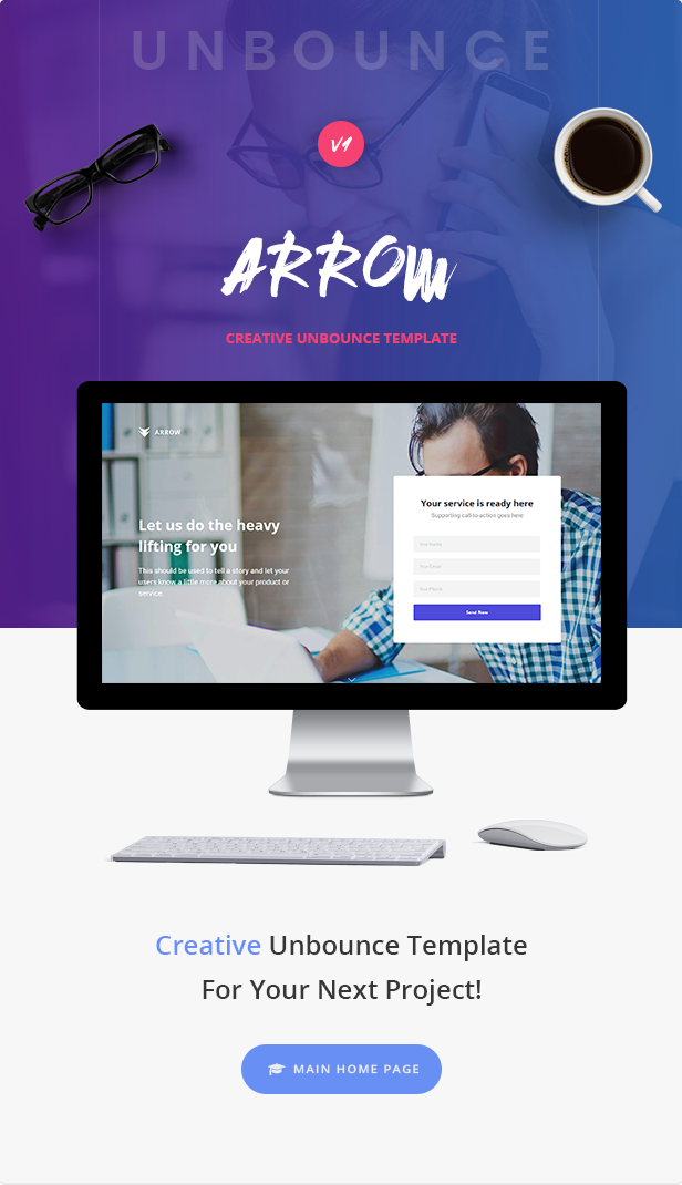 Arrow | Creative Unbounce Landing Page - 1