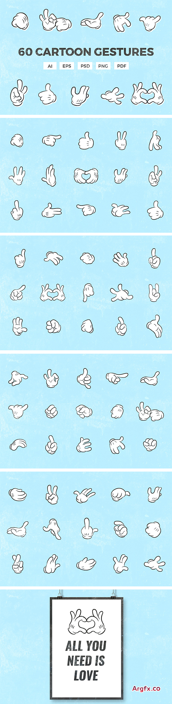  CM - 60 Cartoon Gestures 2115079